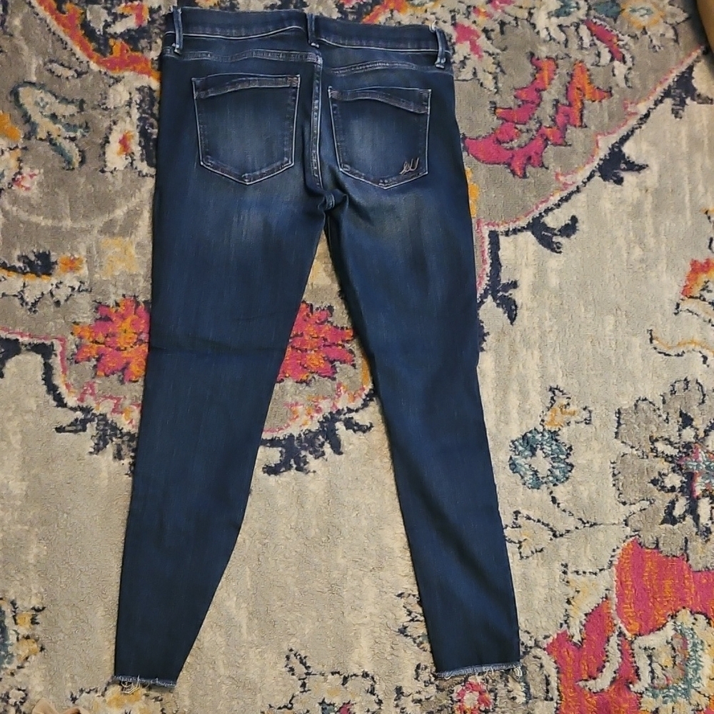 Express Blue Skinny Distressed Jeans - Picture 5 of 5